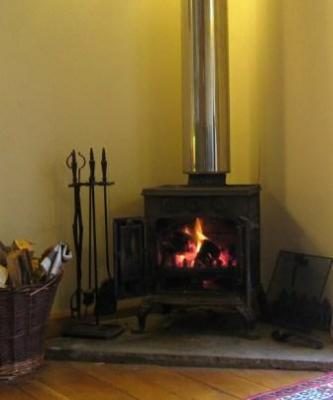 Wood burner open fire